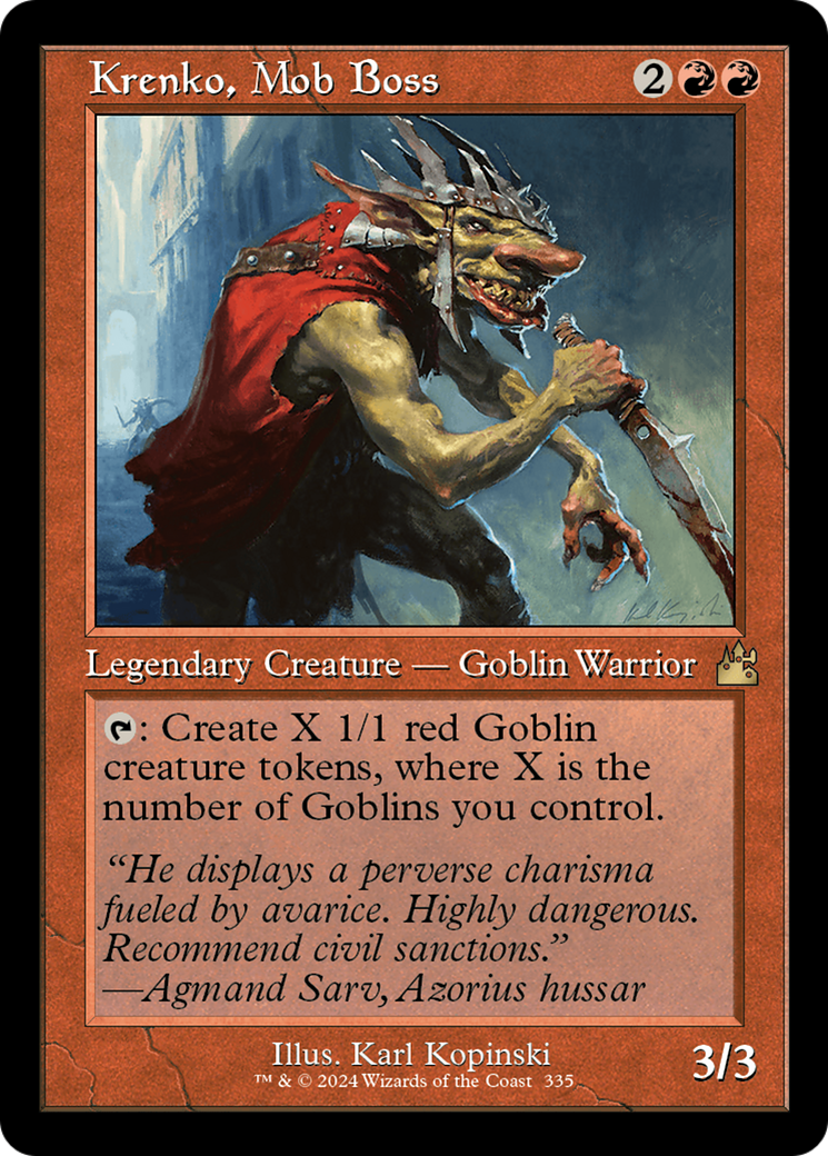 Krenko, Mob Boss (Retro) [Ravnica Remastered] | Grognard Games