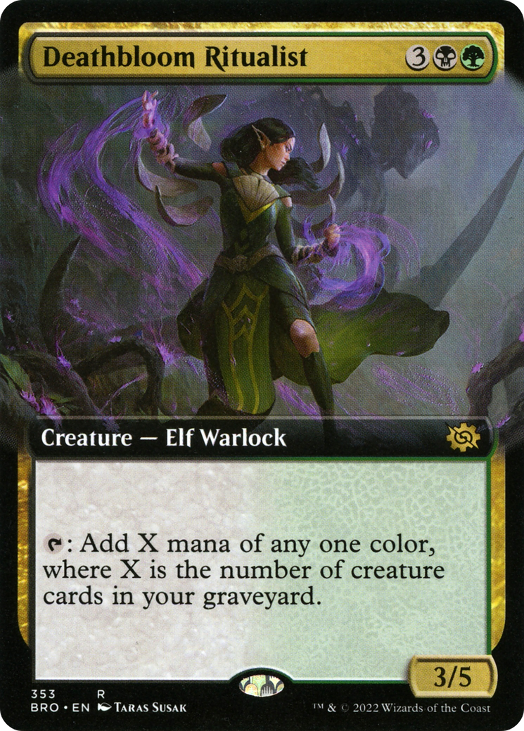 Deathbloom Ritualist (Extended Art) [The Brothers' War] | Grognard Games