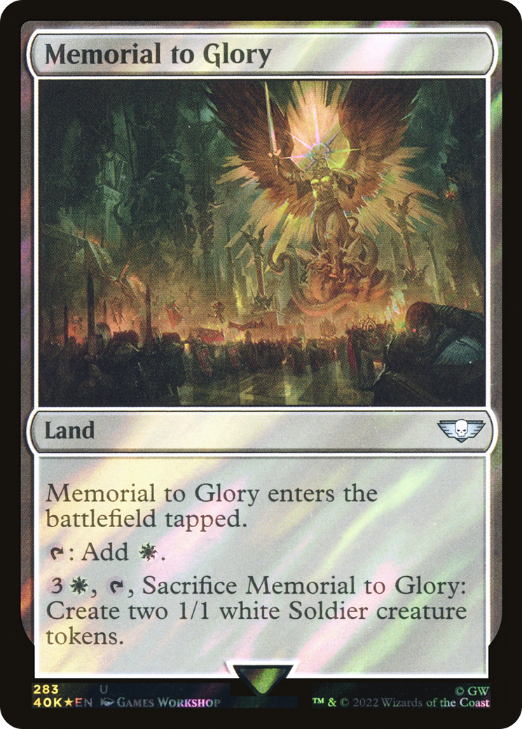 Memorial to Glory (Surge Foil) [Universes Beyond: Warhammer 40,000] | Grognard Games