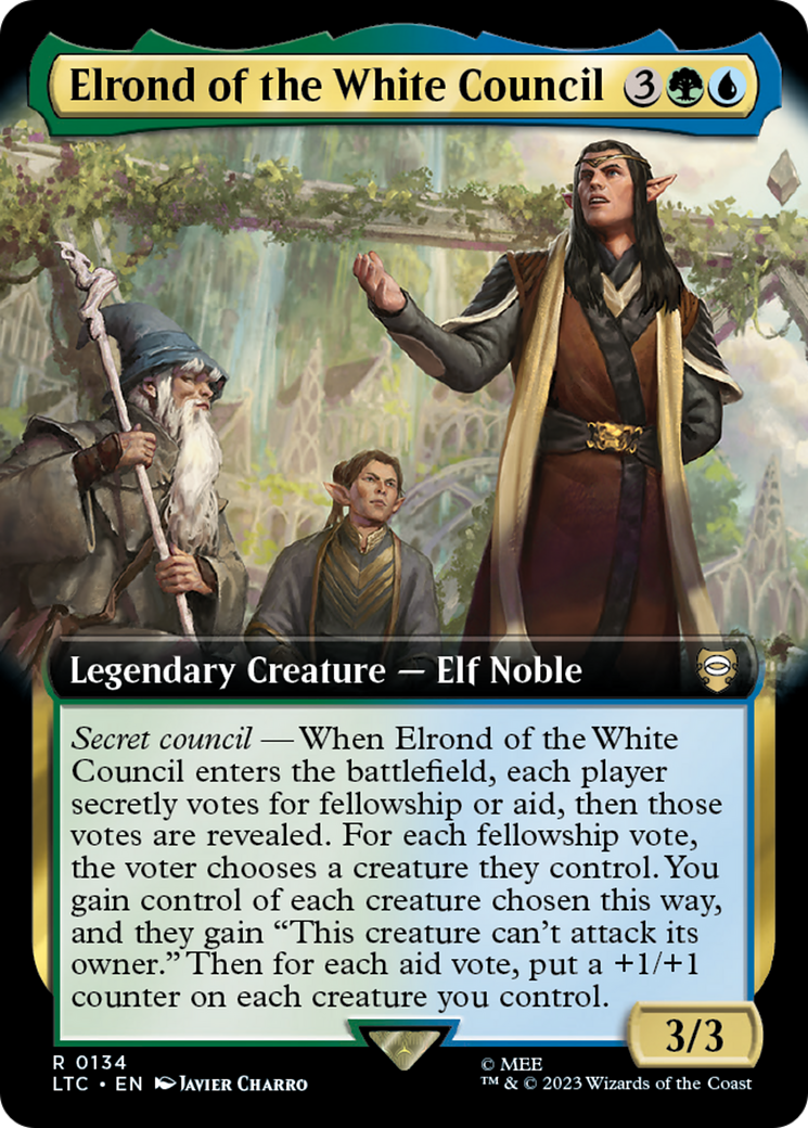 Elrond of the White Council (Extended Art) [The Lord of the Rings: Tales of Middle-Earth Commander] | Grognard Games