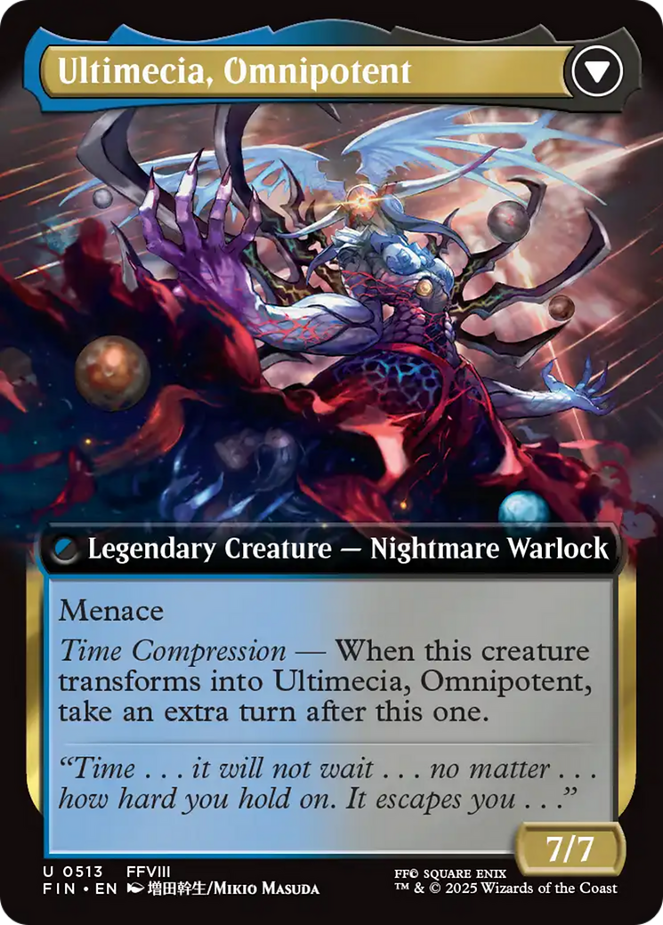 Ultimecia, Time Sorceress // Ultimecia, Omnipotent (FIN-513) - FINAL FANTASY: (Extended Art) | Grognard Games