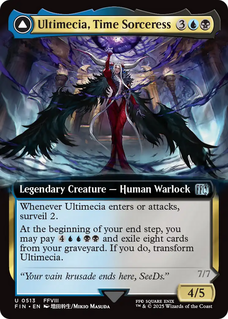 Ultimecia, Time Sorceress // Ultimecia, Omnipotent (FIN-513) - FINAL FANTASY: (Extended Art) | Grognard Games