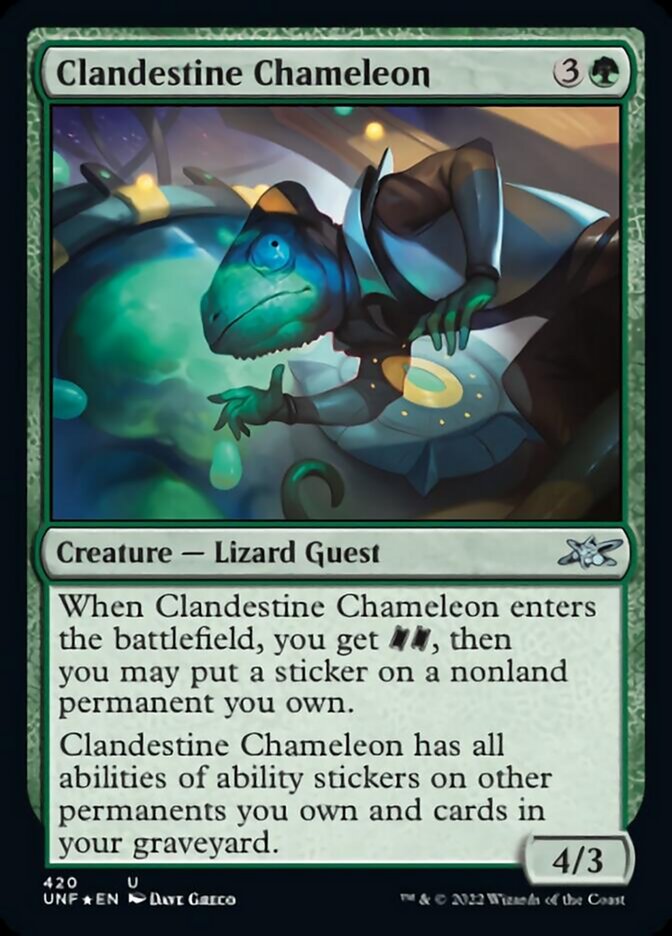 Clandestine Chameleon (Galaxy Foil) [Unfinity] | Grognard Games