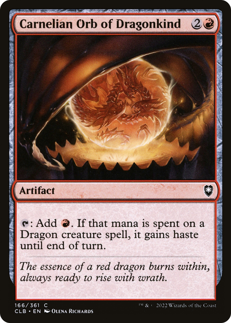 Carnelian Orb of Dragonkind [Commander Legends: Battle for Baldur's Gate] | Grognard Games