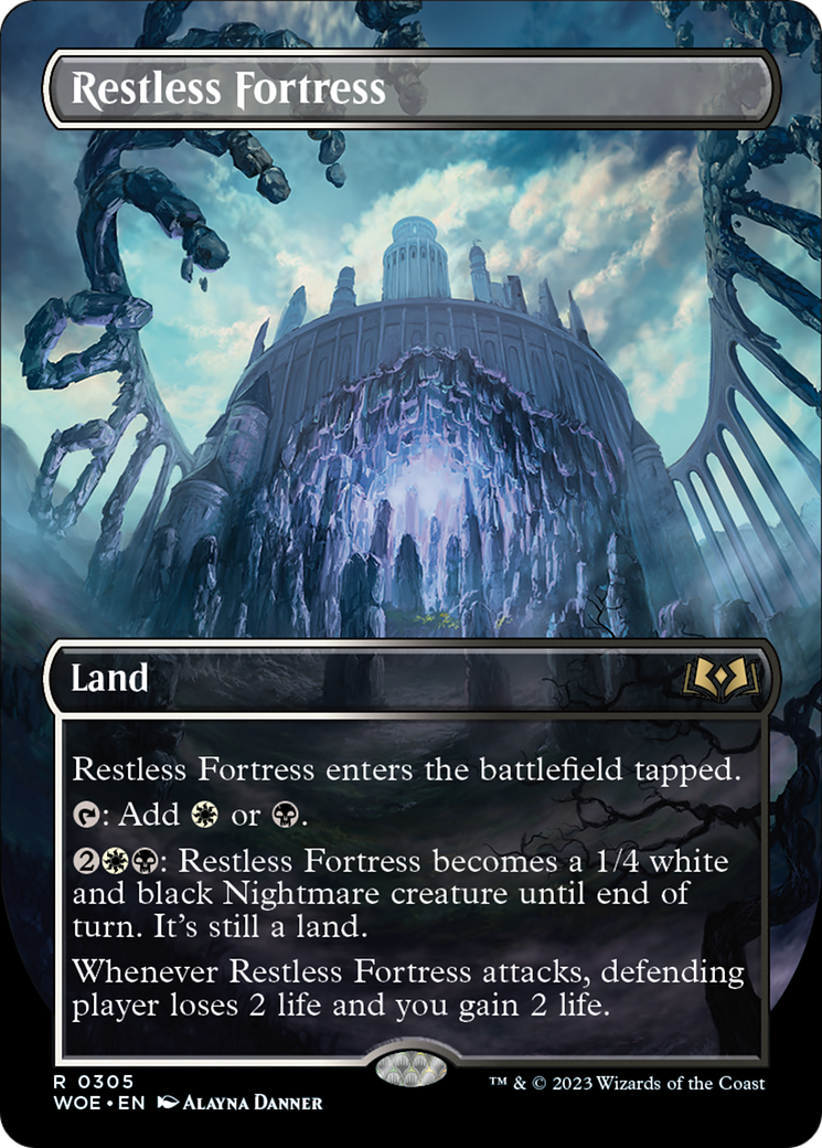 Restless Fortress (Borderless Alternate Art) [Wilds of Eldraine] | Grognard Games