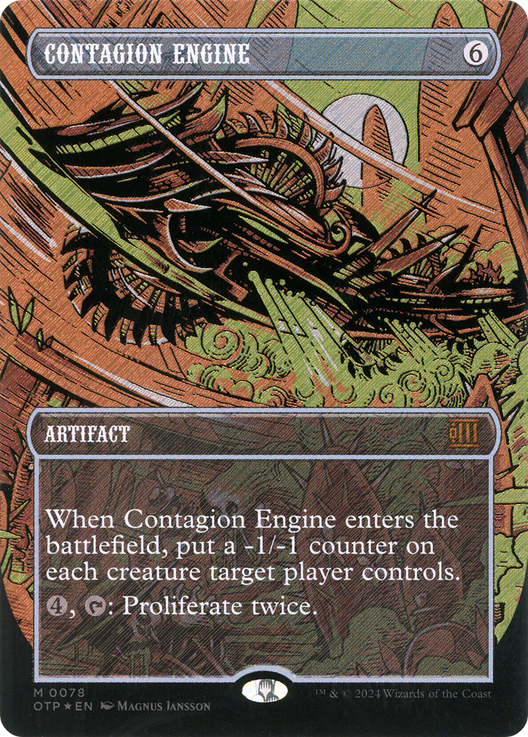 Contagion Engine (Textured Foil) [Outlaws of Thunder Junction: Breaking News] | Grognard Games