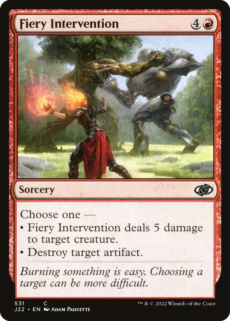Fiery Intervention [Jumpstart 2022] | Grognard Games
