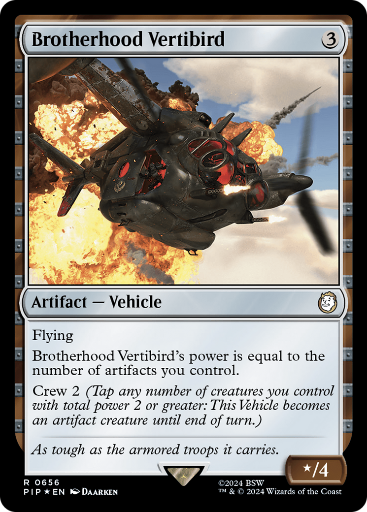 Brotherhood Vertibird (Surge Foil) [Fallout] | Grognard Games