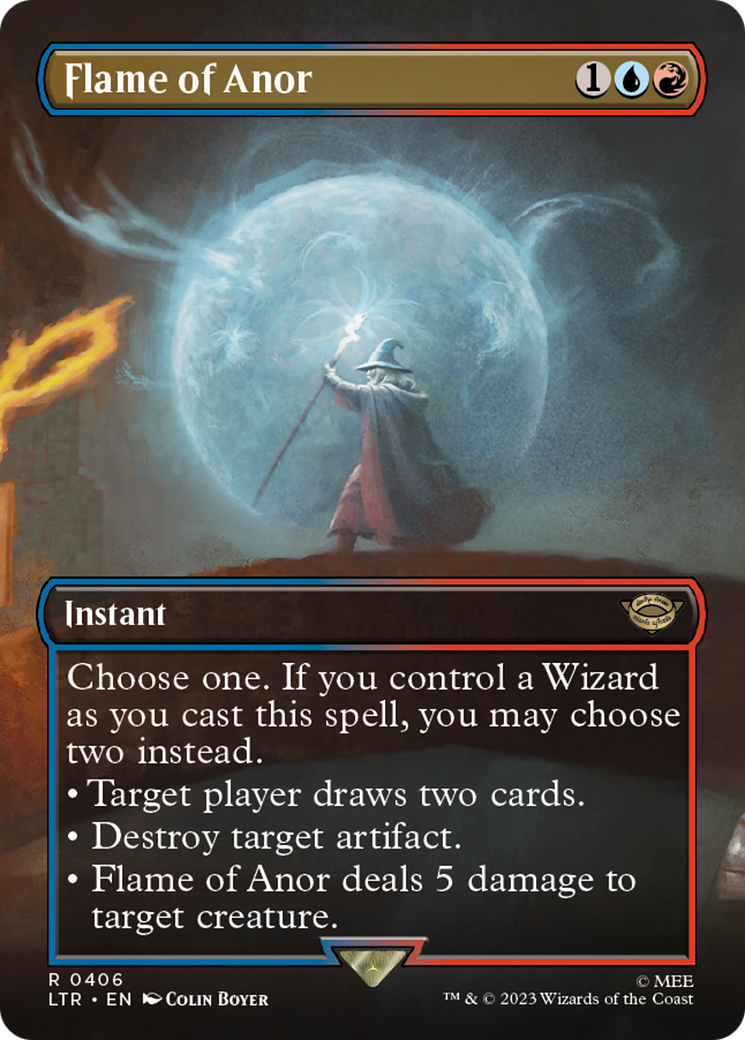 Flame of Anor (Borderless Alternate Art) [The Lord of the Rings: Tales of Middle-Earth] | Grognard Games