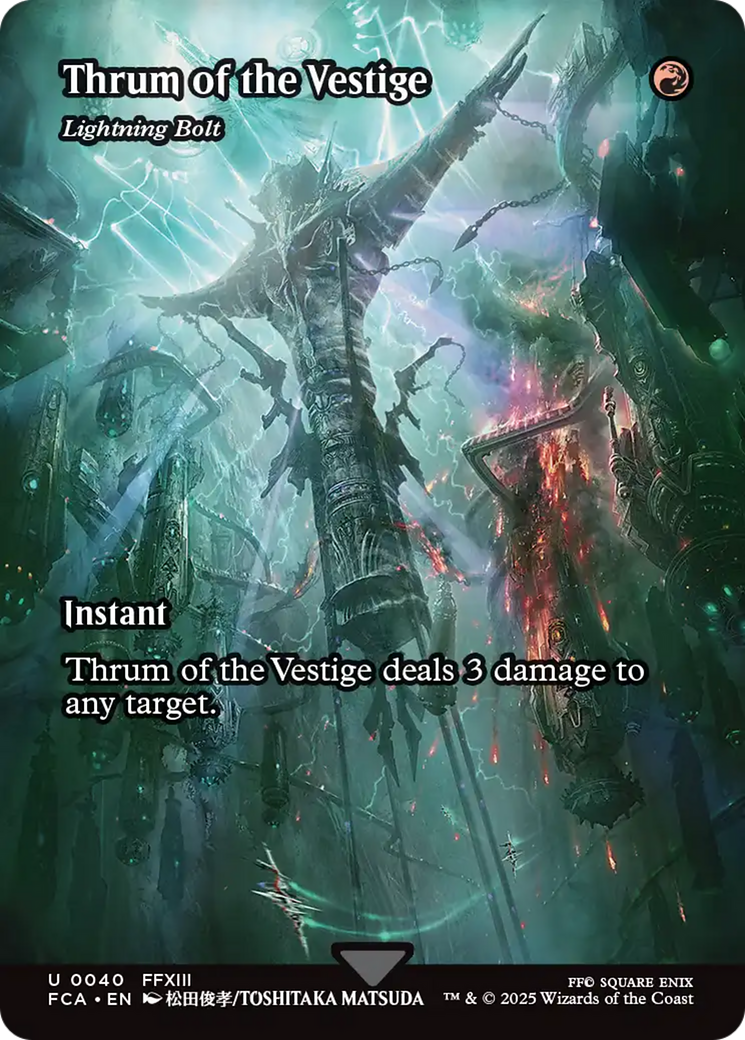 Thrum of the Vestige - Lightning Bolt (Showcase) (FCA-040) - FINAL FANTASY: Through the Ages Foil | Grognard Games