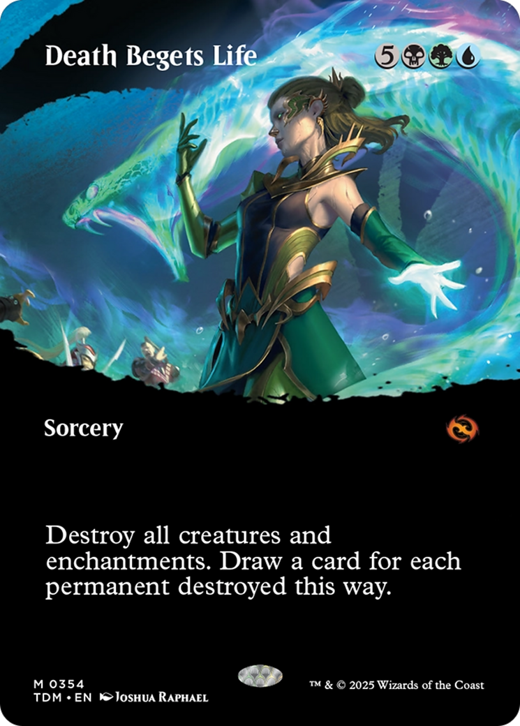 Death Begets Life (Borderless) [Tarkir: Dragonstorm] | Grognard Games