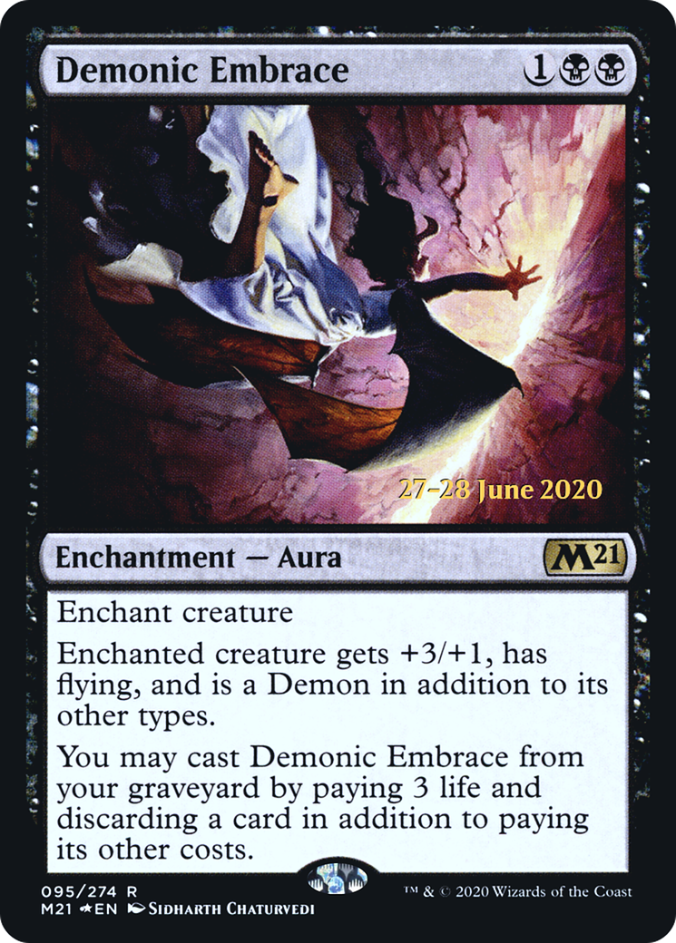 Demonic Embrace  [Core Set 2021 Prerelease Promos] | Grognard Games