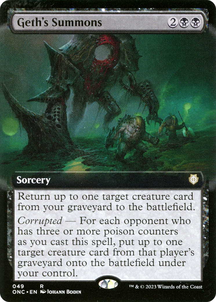 Geth's Summons (Extended Art) [Phyrexia: All Will Be One Commander] | Grognard Games