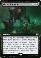 Geth's Summons (Extended Art) [Phyrexia: All Will Be One Commander] | Grognard Games