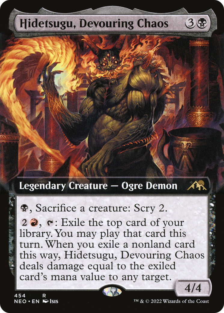 Hidetsugu, Devouring Chaos (Extended Art) [Kamigawa: Neon Dynasty] | Grognard Games