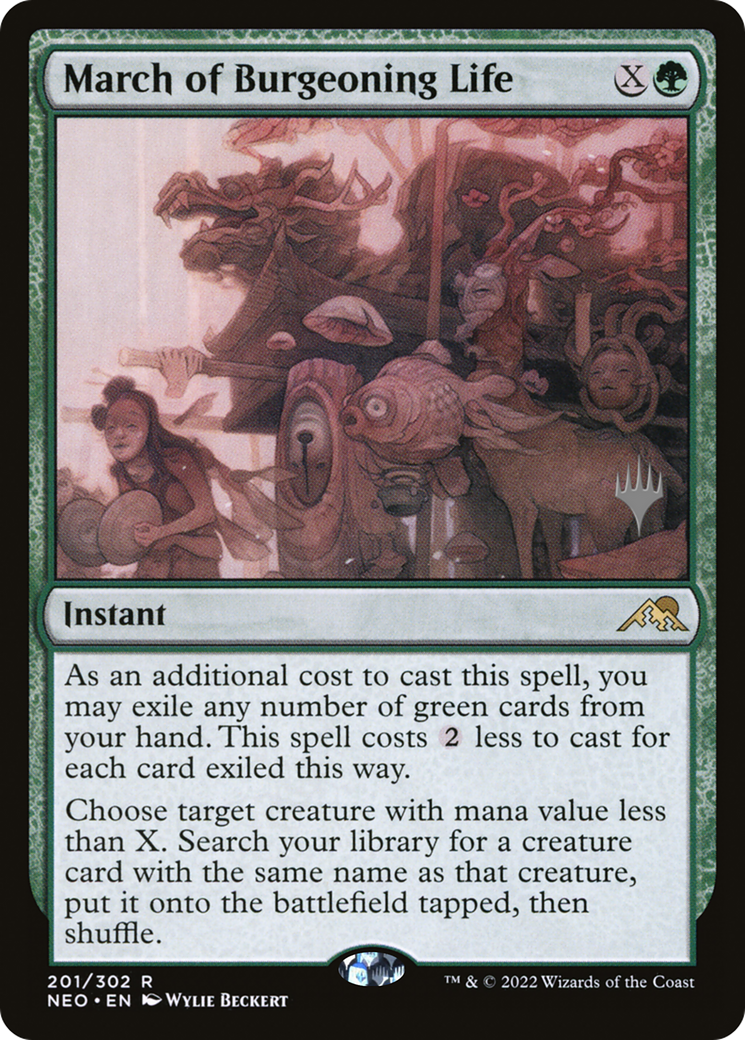 March of Burgeoning Life (Promo Pack) [Kamigawa: Neon Dynasty Promos] | Grognard Games