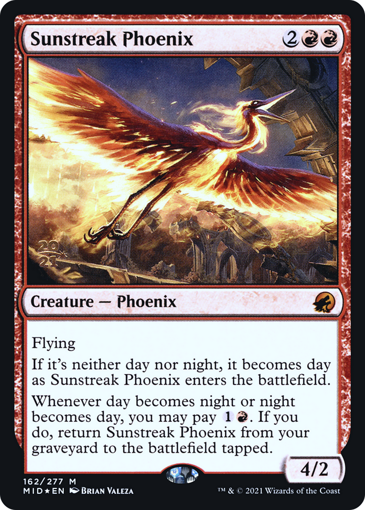Sunstreak Phoenix [Innistrad: Midnight Hunt Prerelease Promos] | Grognard Games