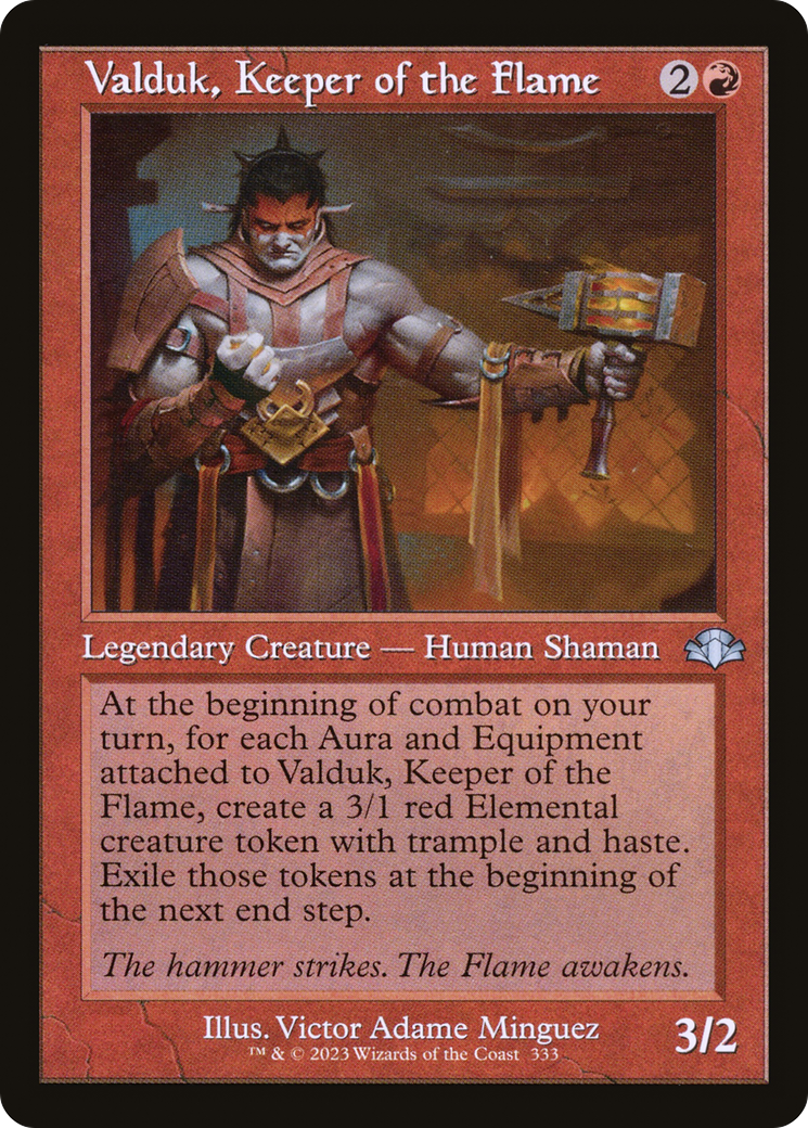 Valduk, Keeper of the Flame (Retro) [Dominaria Remastered] | Grognard Games