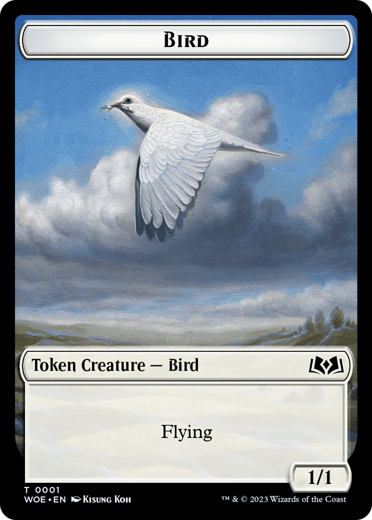 Bird // Food (0013) Double-Sided Token [Wilds of Eldraine Tokens] | Grognard Games