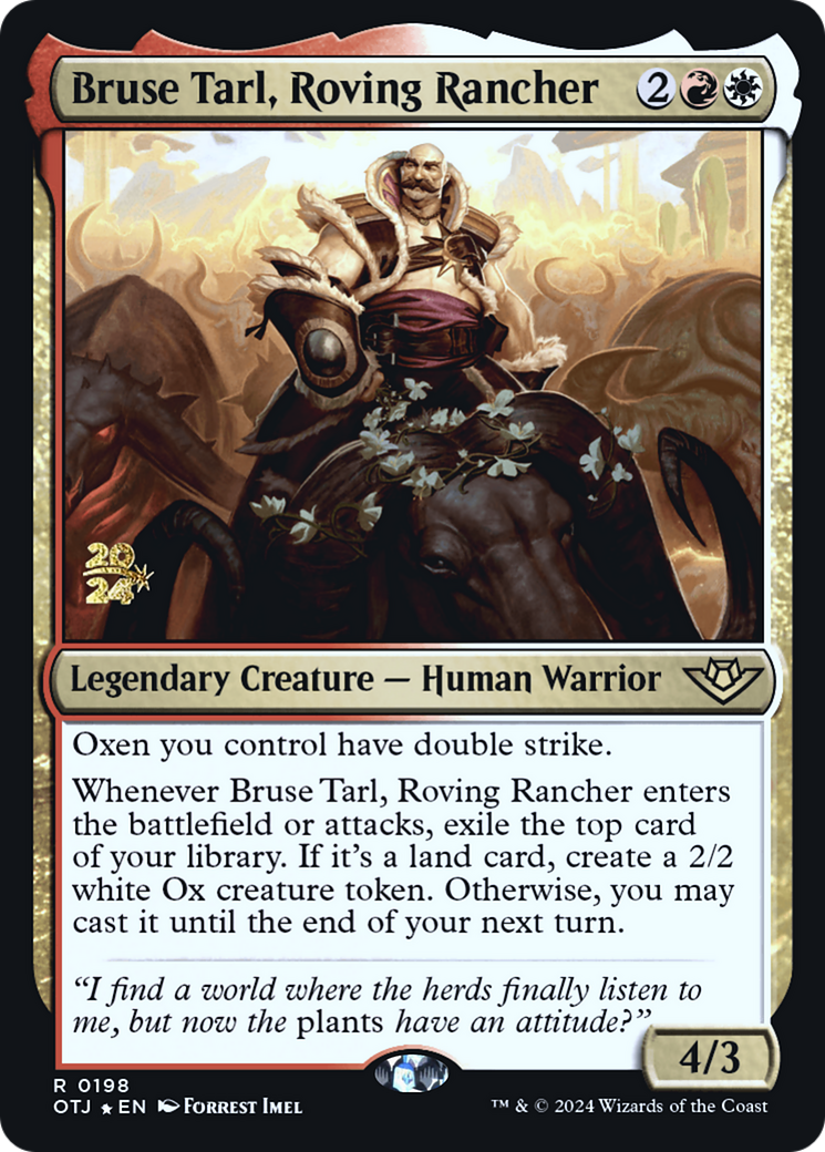 Bruse Tarl, Roving Rancher [Outlaws of Thunder Junction Prerelease Promos] | Grognard Games