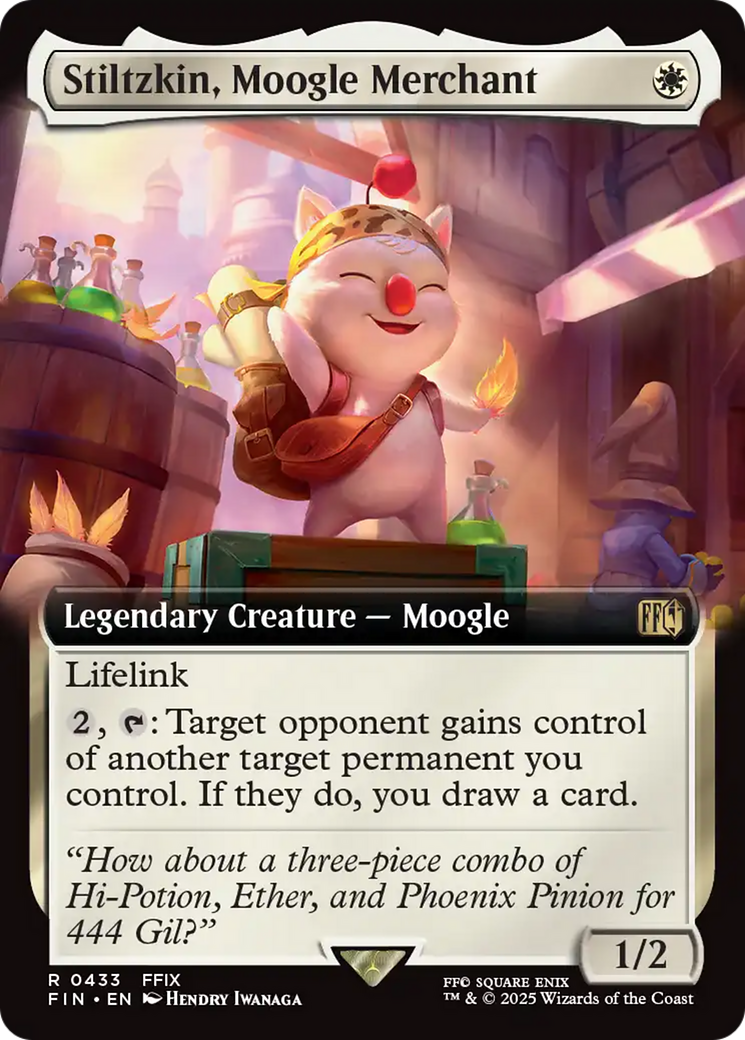 Stiltzkin, Moogle Merchant (FIN-433) - FINAL FANTASY: (Extended Art) | Grognard Games
