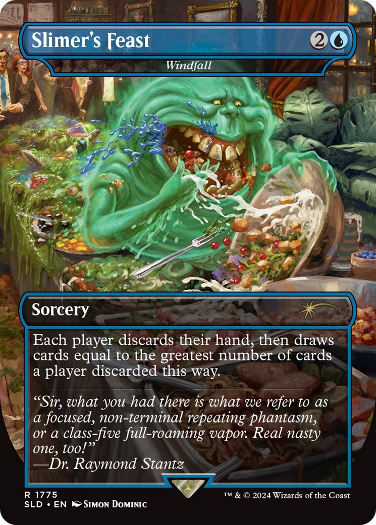 Windfall (SLD-1775) - Secret Lair Drop / Slimer's Feast (Borderless) Foil | Grognard Games