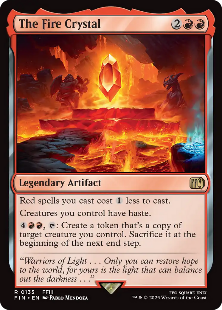 The Fire Crystal (FIN-135) - FINAL FANTASY Foil | Grognard Games