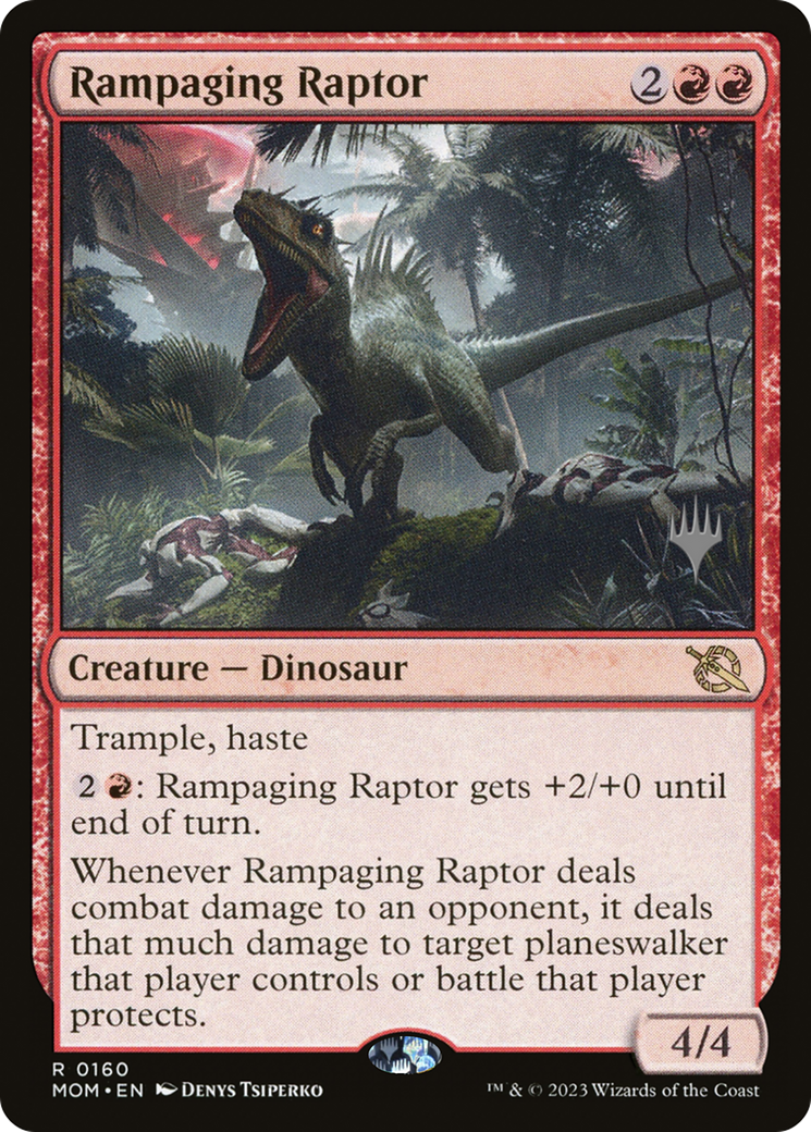 Rampaging Raptor (Promo Pack) [March of the Machine Promos] | Grognard Games