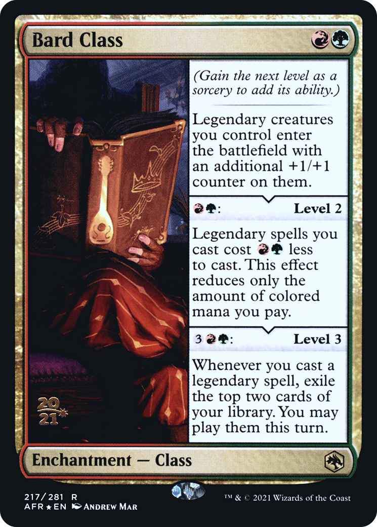 Bard Class [Dungeons & Dragons: Adventures in the Forgotten Realms Prerelease Promos] | Grognard Games