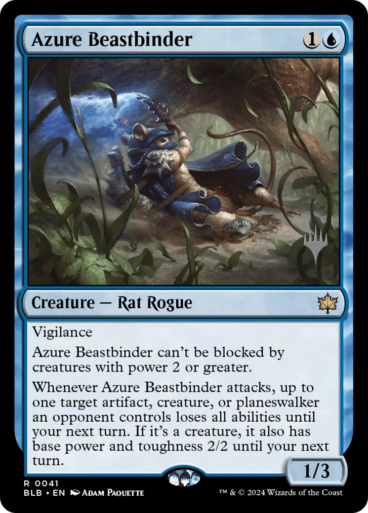 Azure Beastbinder (Promo Pack) [Bloomburrow Promos] | Grognard Games
