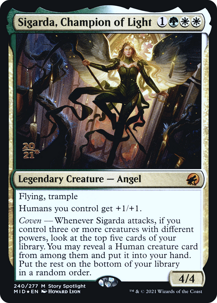 Sigarda, Champion of Light [Innistrad: Midnight Hunt Prerelease Promos] | Grognard Games