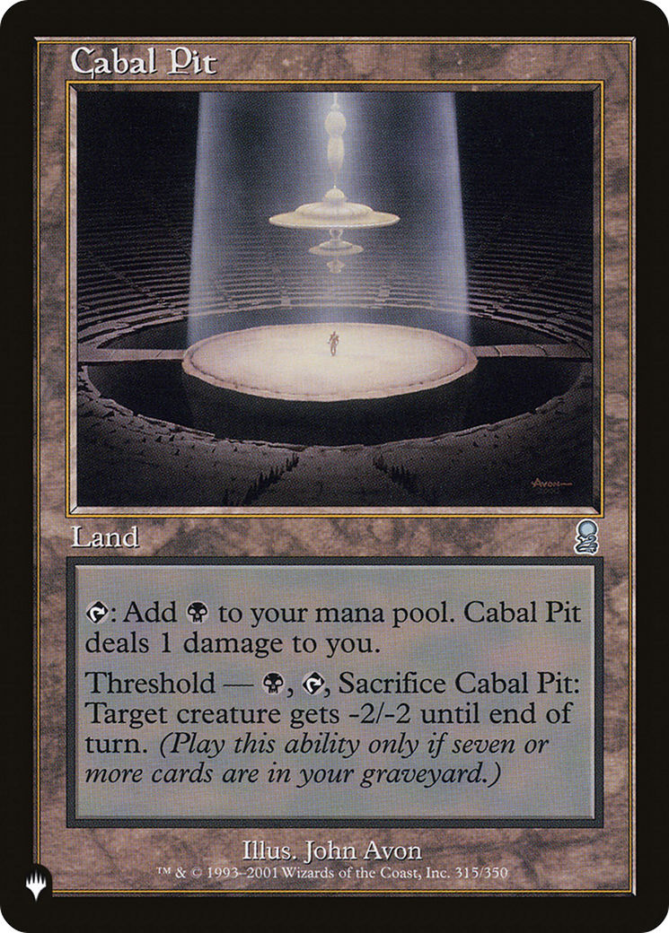 Cabal Pit [The List] | Grognard Games