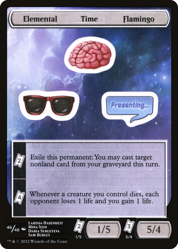 Elemental Time Flamingo [Unfinity Stickers] | Grognard Games