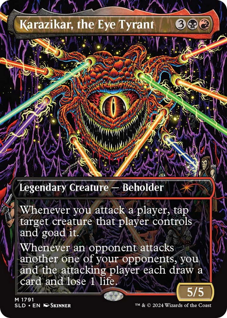 Karazikar, the Eye Tyrant (SLD-1791) - Secret Lair Drop (Borderless) Foil | Grognard Games