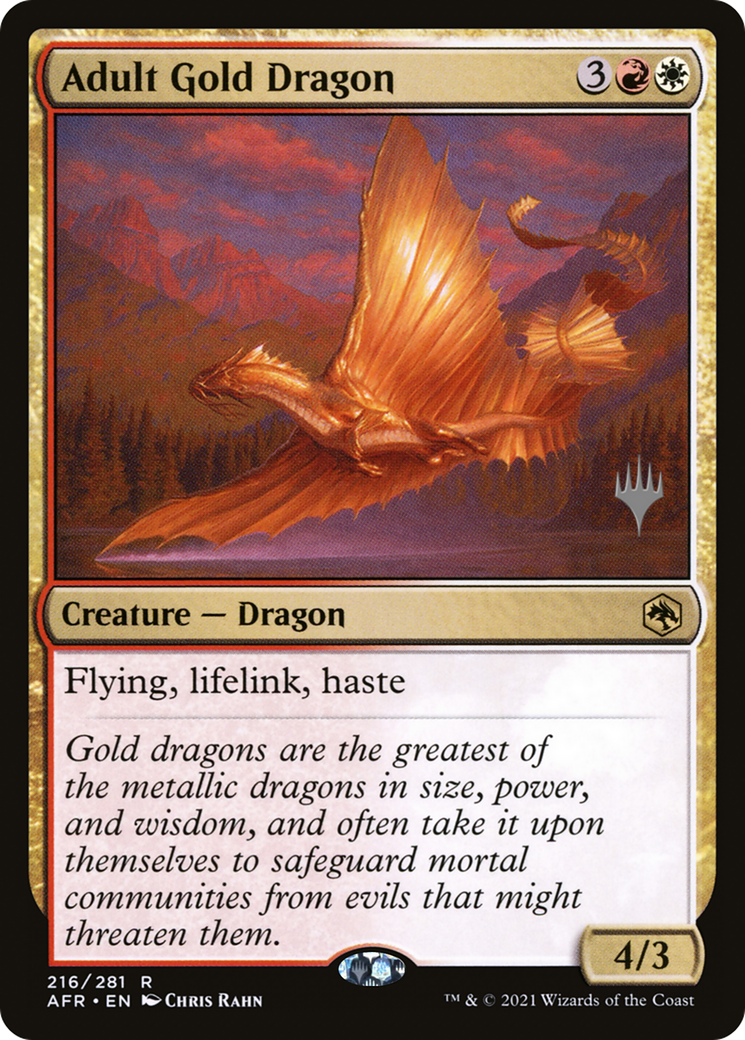 Adult Gold Dragon (Promo Pack) [Dungeons & Dragons: Adventures in the Forgotten Realms Promos] | Grognard Games