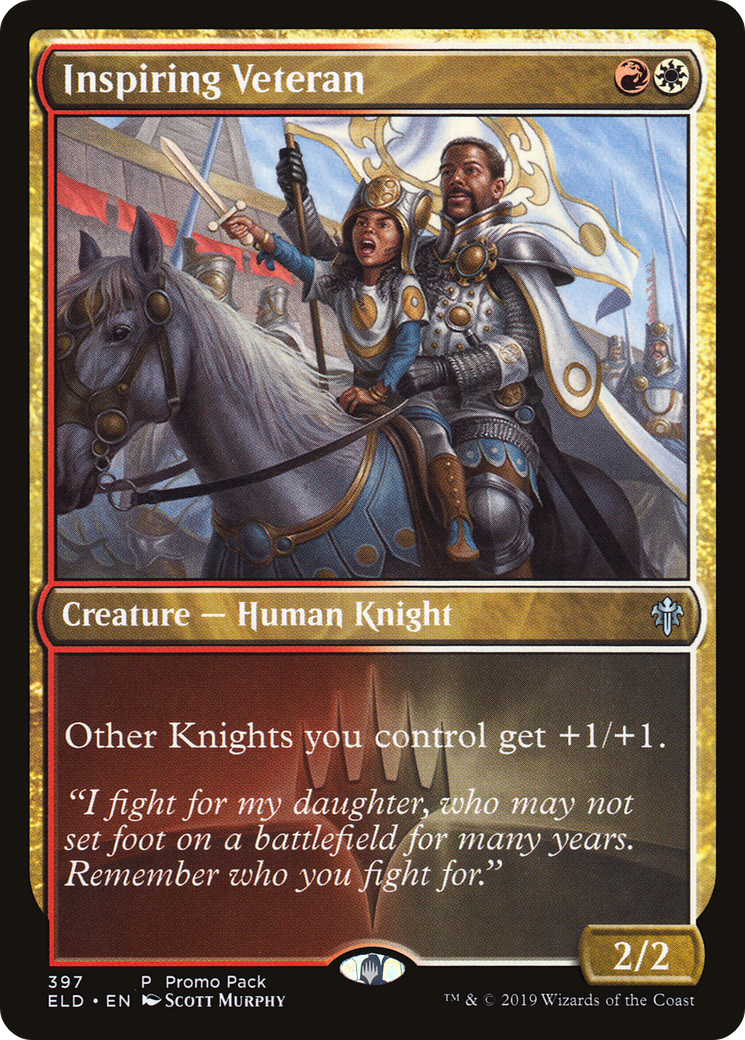 Inspiring Veteran (Promo Pack) [Throne of Eldraine Promos] | Grognard Games