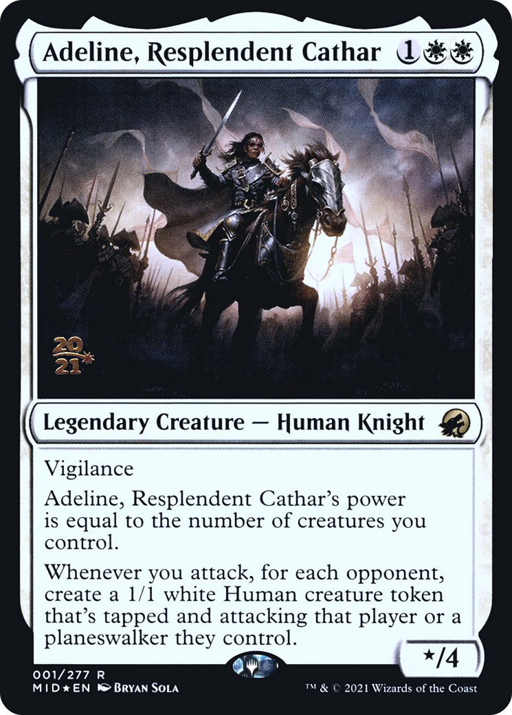 Adeline, Resplendent Cathar [Innistrad: Midnight Hunt Prerelease Promos] | Grognard Games