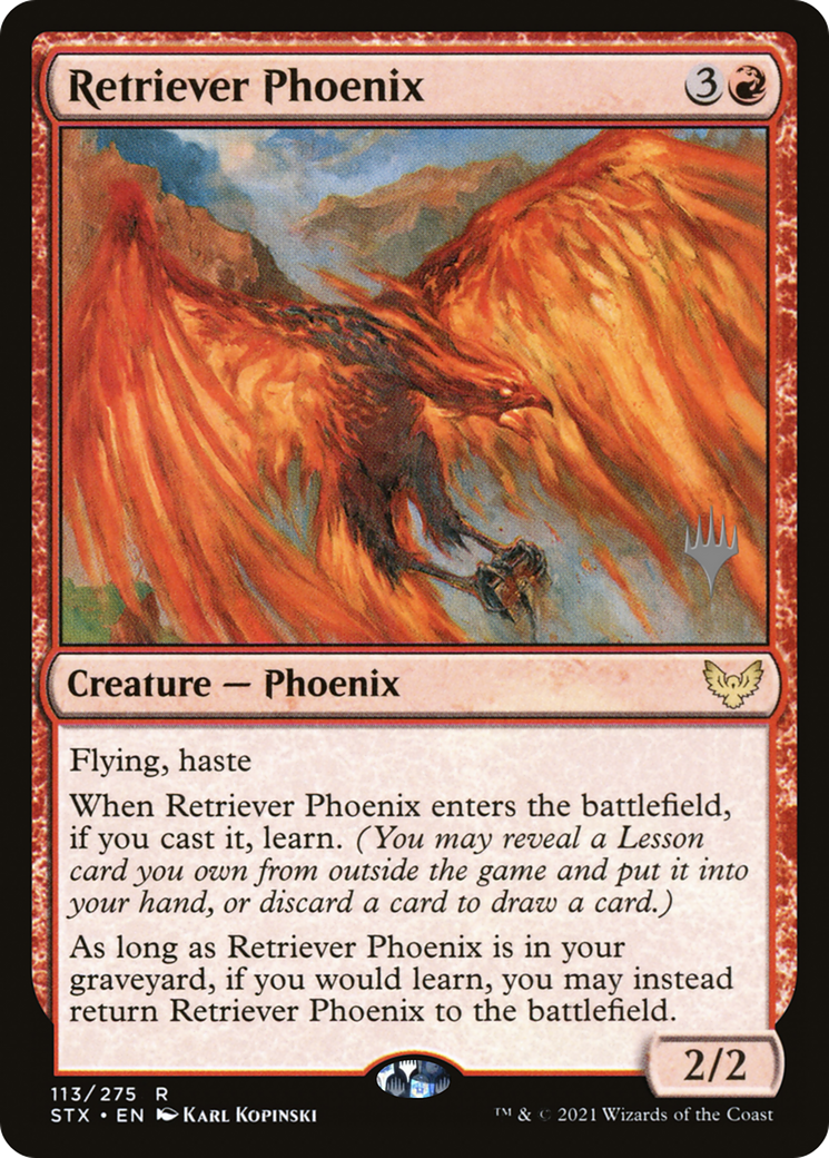 Retriever Phoenix (Promo Pack) [Strixhaven: School of Mages Promos] | Grognard Games