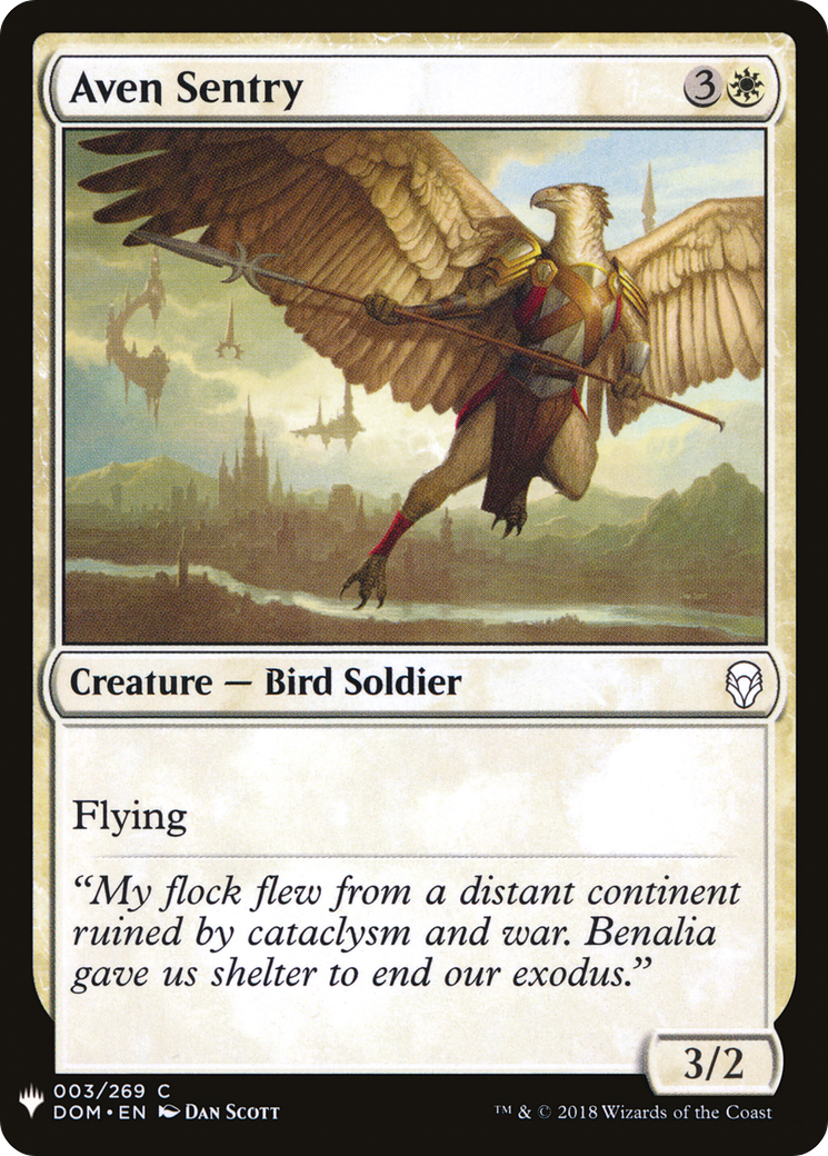 Aven Sentry [Mystery Booster] | Grognard Games
