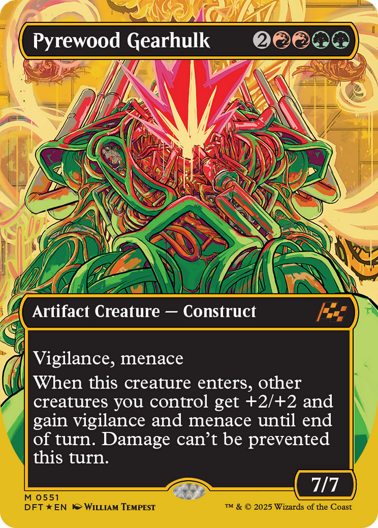 Pyrewood Gearhulk (Borderless) (First-Place Foil) [Aetherdrift] | Grognard Games