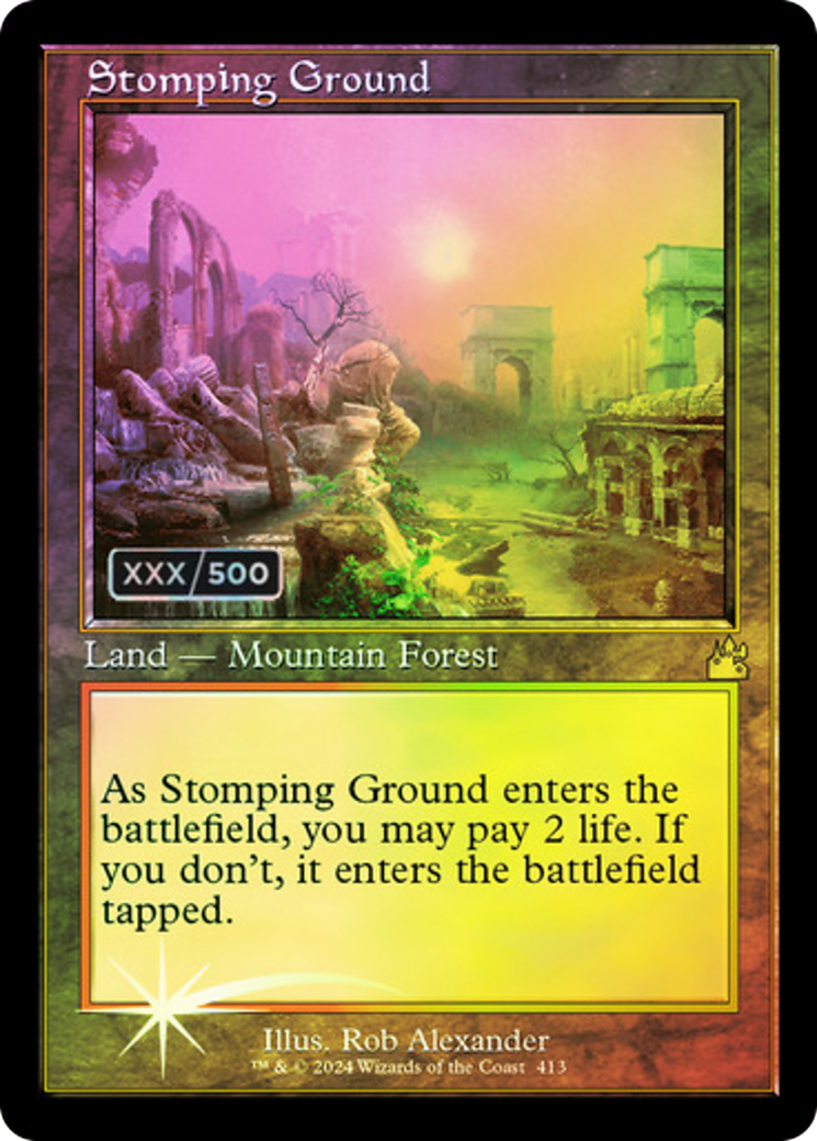 Stomping Ground (Retro) (Serialized) [Ravnica Remastered] | Grognard Games