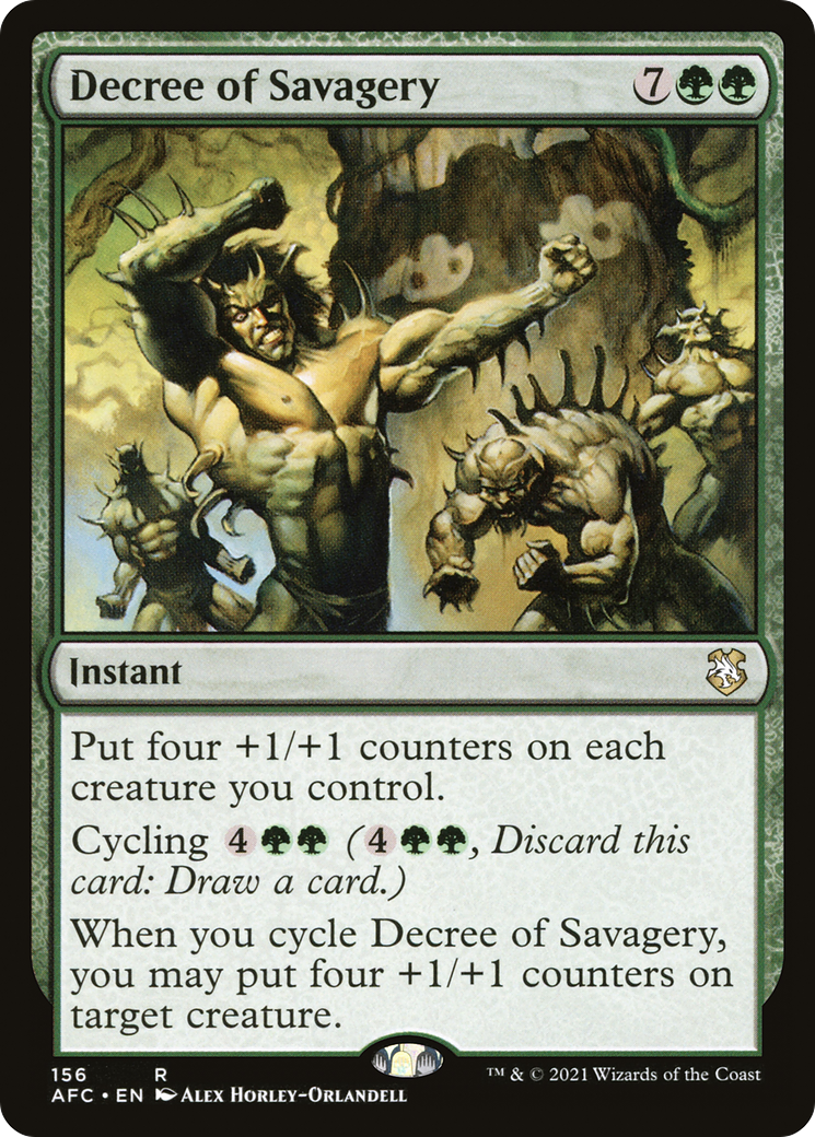 Decree of Savagery [Dungeons & Dragons: Adventures in the Forgotten Realms Commander] | Grognard Games