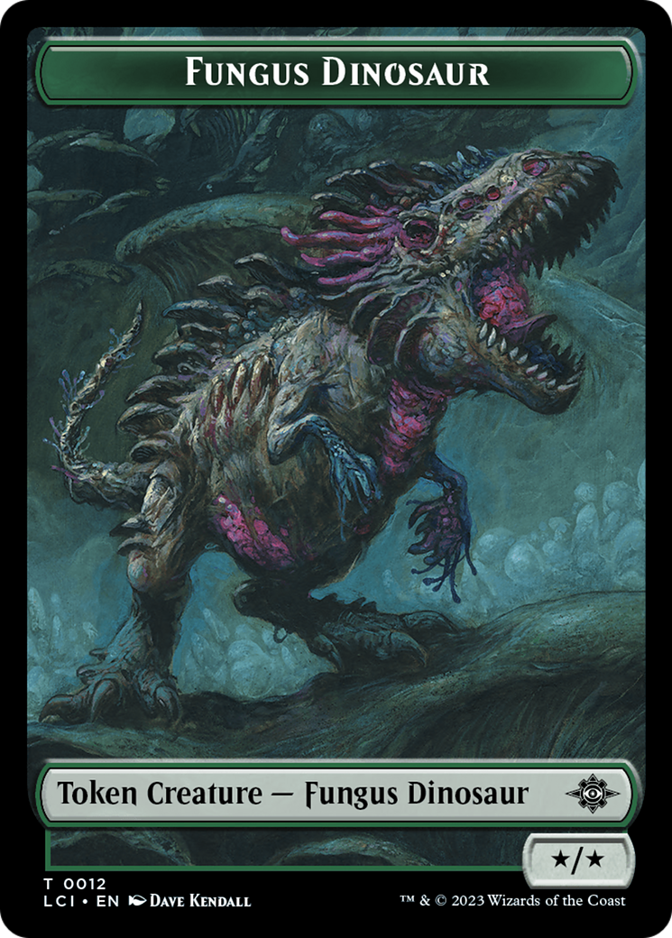 Fungus Dinosaur // Gnome Soldier Double-Sided Token [The Lost Caverns of Ixalan Tokens] | Grognard Games