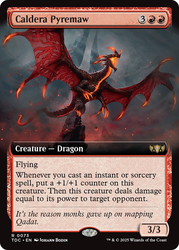 Caldera Pyremaw (Extended Art) [Tarkir: Dragonstorm Commander] | Grognard Games