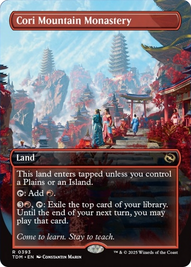 Cori Mountain Monastery (Borderless) [Tarkir: Dragonstorm] | Grognard Games