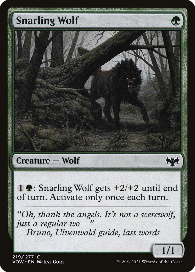 Snarling Wolf [Innistrad: Crimson Vow] | Grognard Games