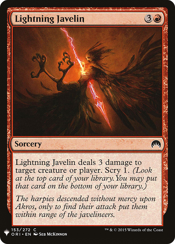 Lightning Javelin [Mystery Booster] | Grognard Games