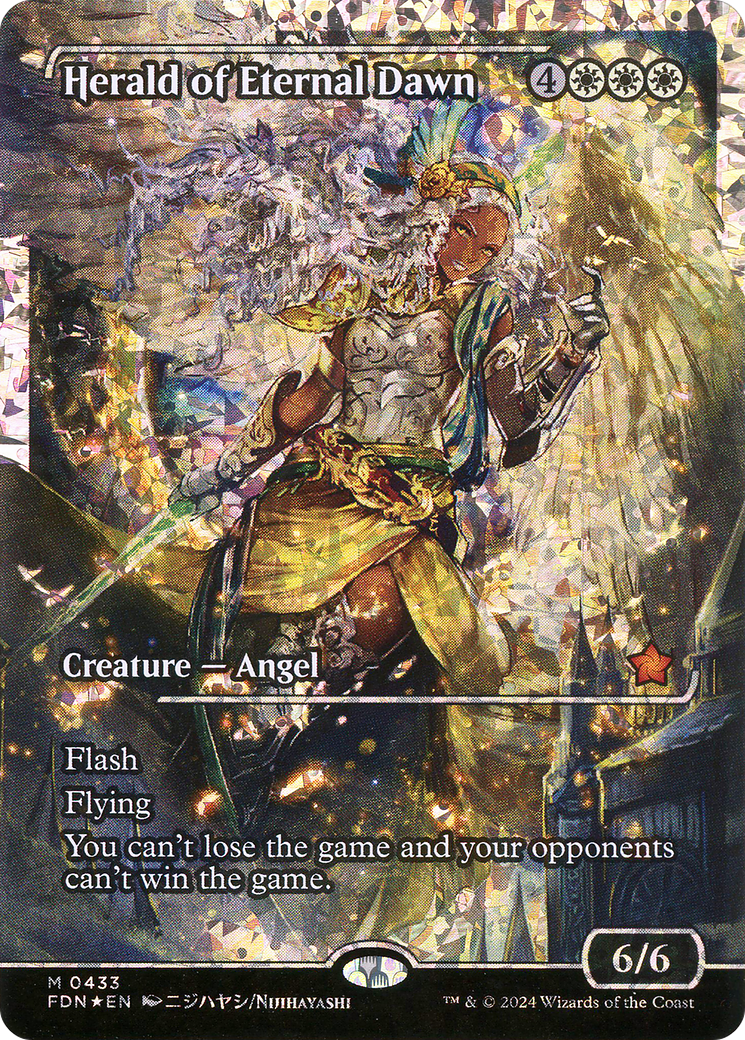 Herald of Eternal Dawn (Showcase) (Fracture Foil) [Foundations] | Grognard Games