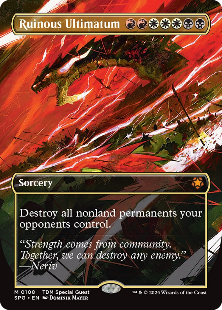 Ruinous Ultimatum (Borderless) [Tarkir: Dragonstorm Special Guests] | Grognard Games