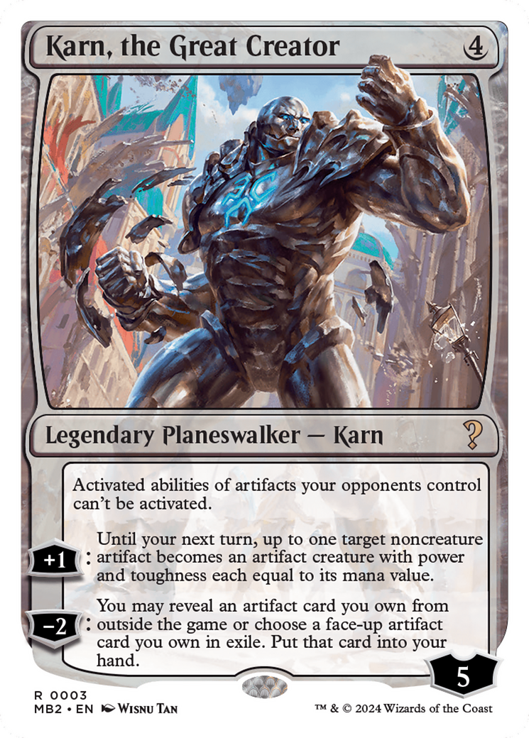Karn, the Great Creator (White Border) [Mystery Booster 2] | Grognard Games